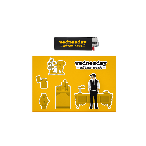 Wednesday After Next Lighter and Sticker Sheet